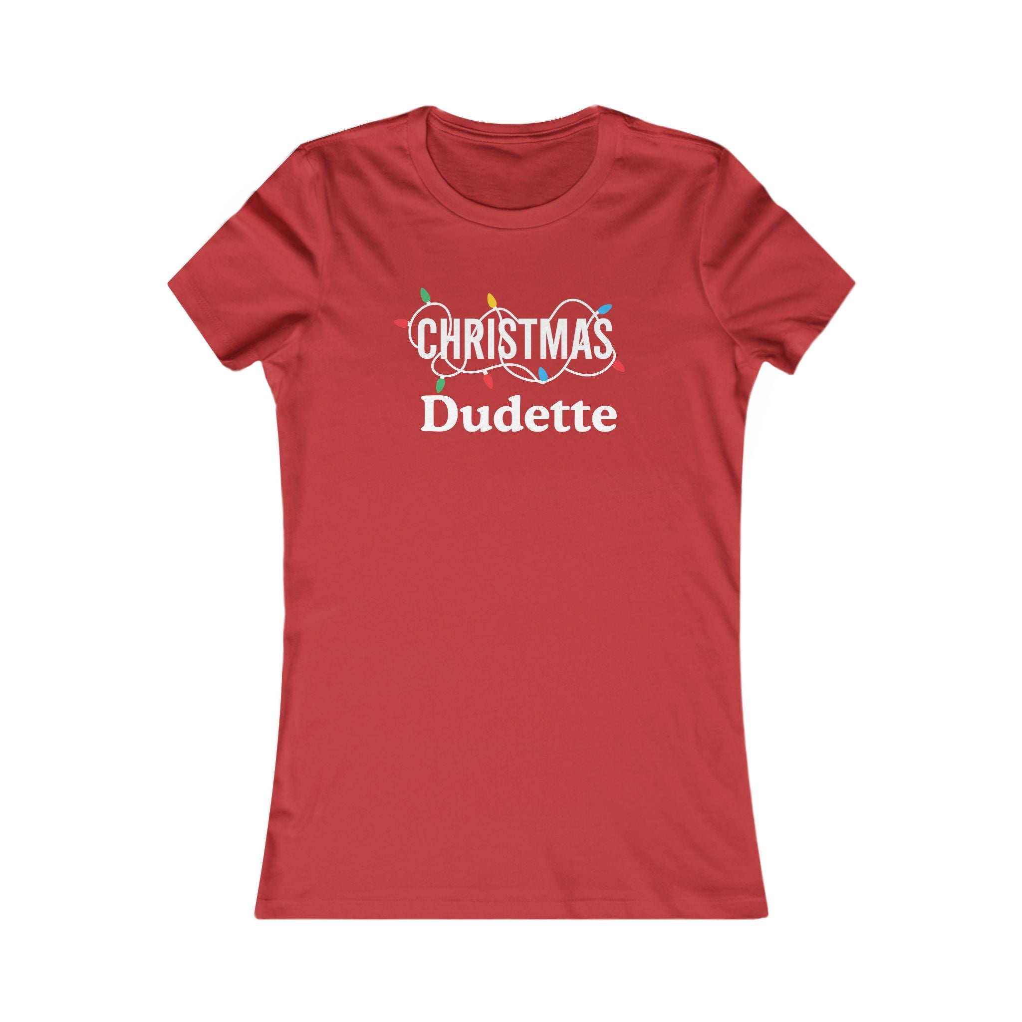 Christmas Dudette Women's Fitted Tshirt