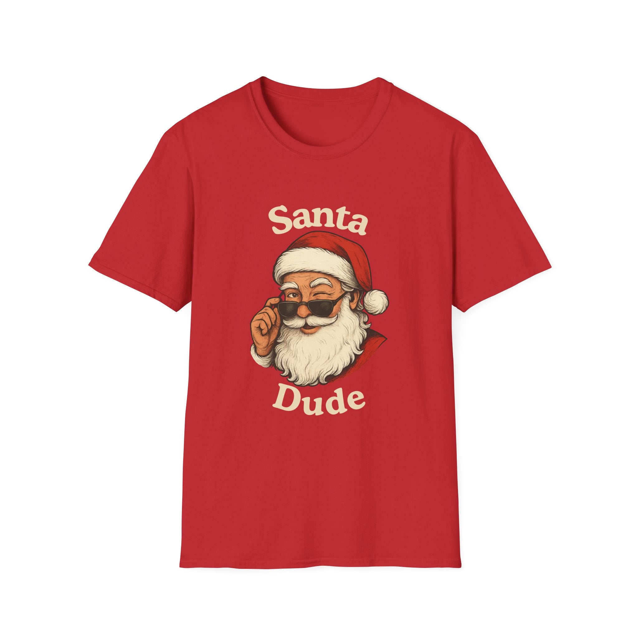 Santa Dude T‑Shirt – Retro Cool Santa Graphic Christmas Tee