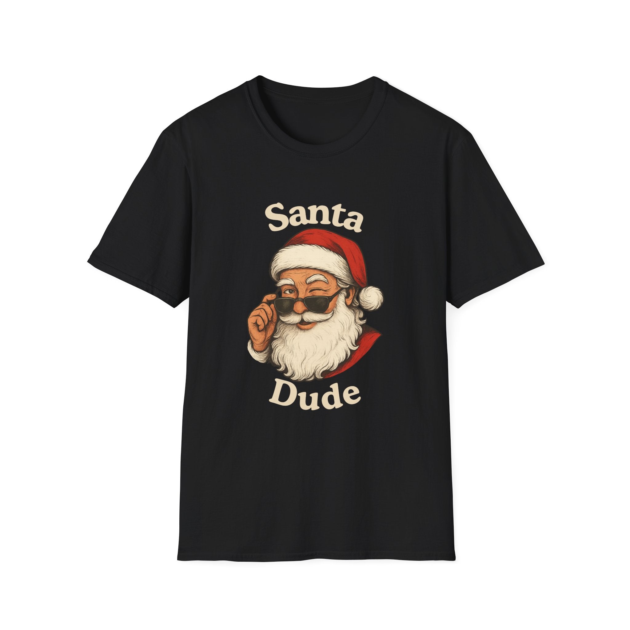 Santa Dude T‑Shirt – Retro Cool Santa Graphic Christmas Tee