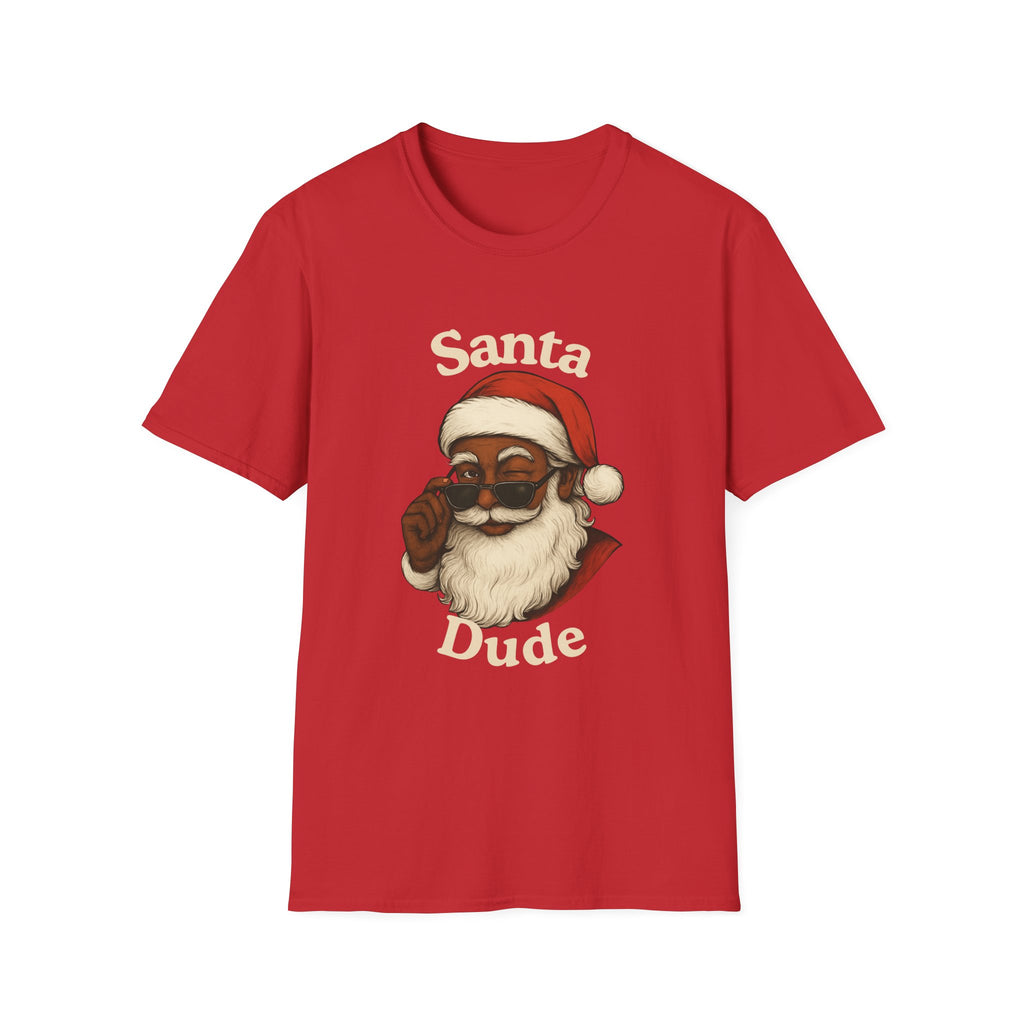 Santa Dude T‑Shirt — Cool Black Santa Holiday Tee