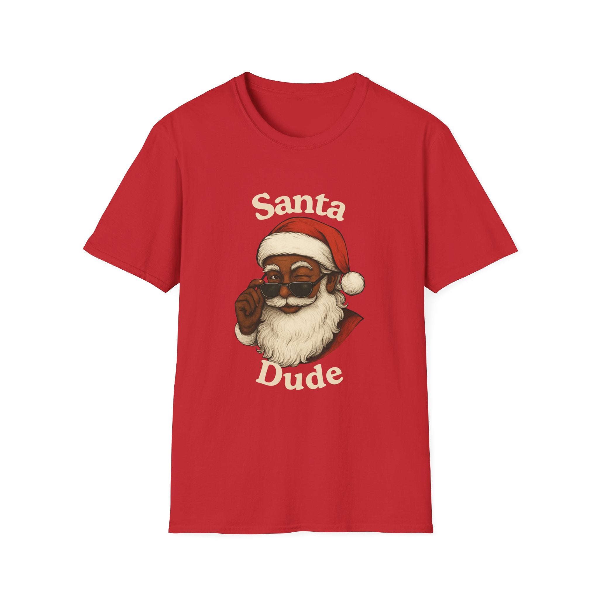 Santa Dude T‑Shirt — Cool Black Santa Holiday Tee