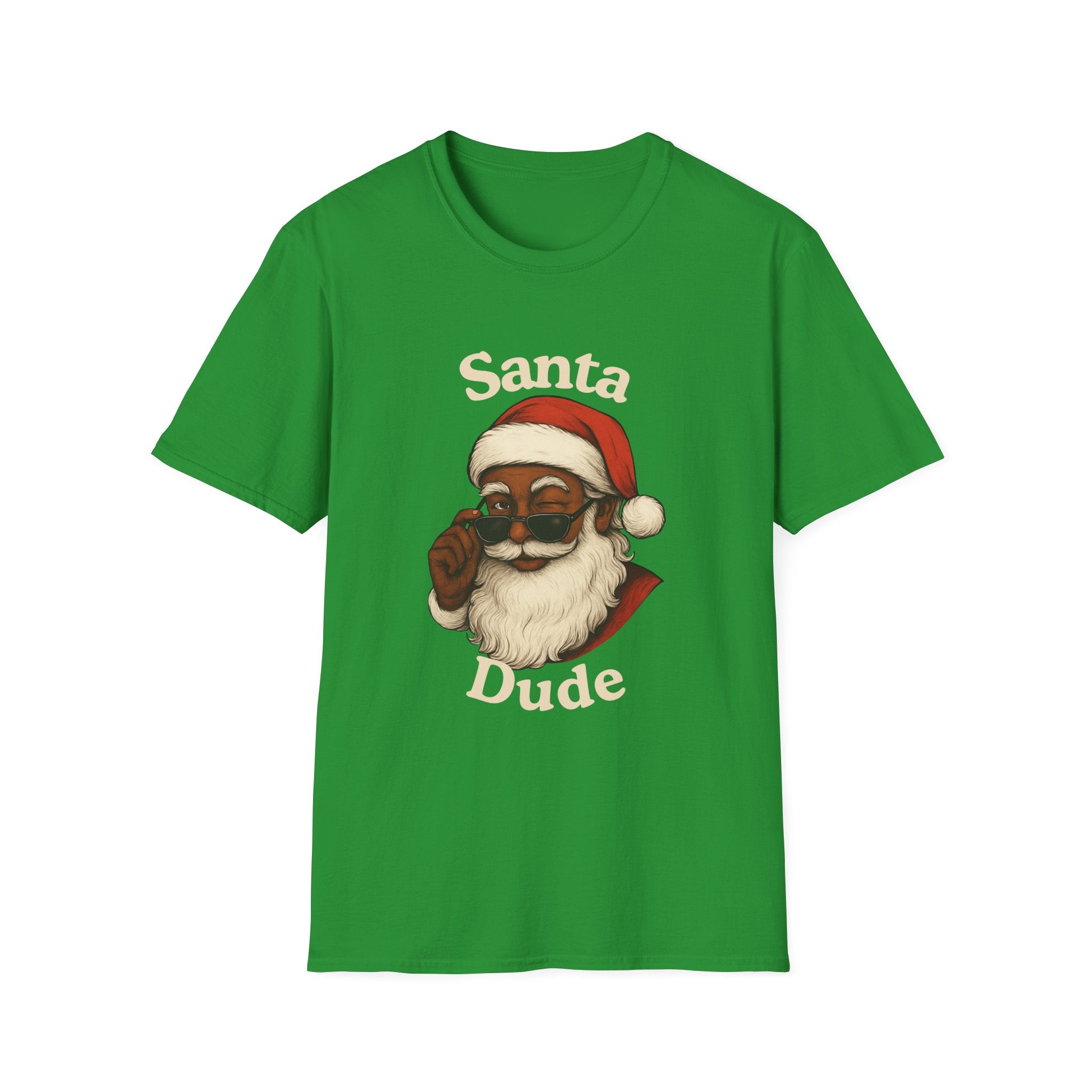 Santa Dude T‑Shirt — Cool Black Santa Holiday Tee